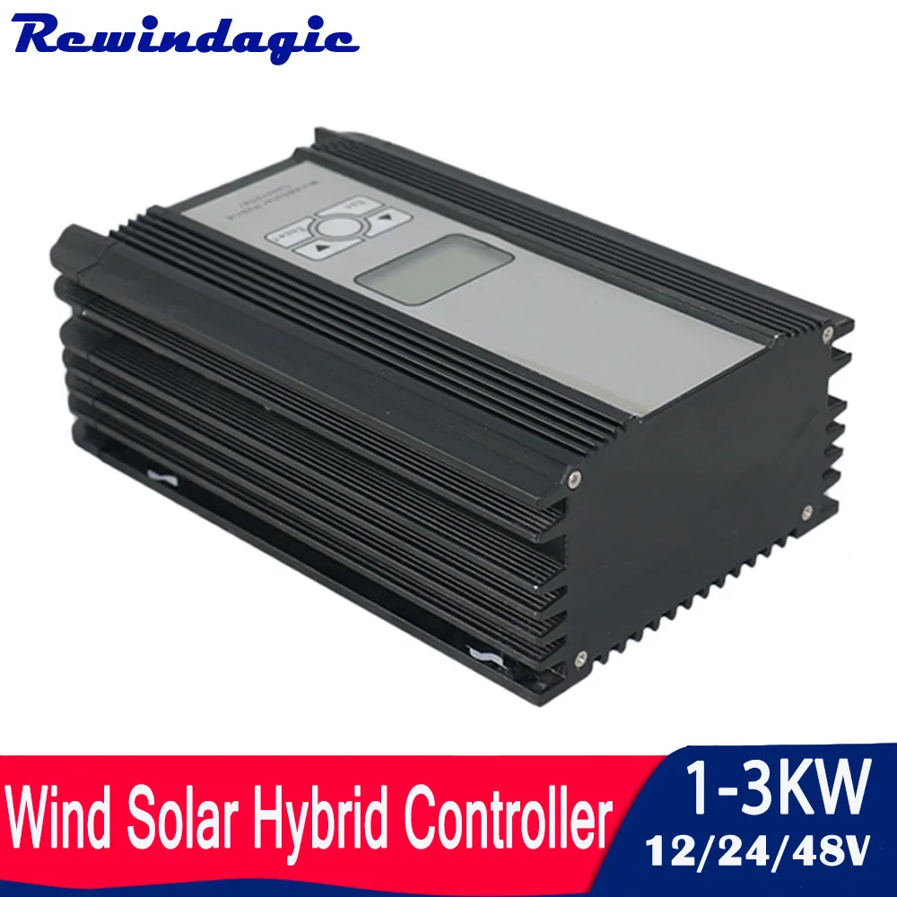 

2000W 3000W Wind Solar MPPT Hybrid Charge Controller 12V 24V 48V 96V With Dump Load LCD Display For Wind Turbine Solar Panel