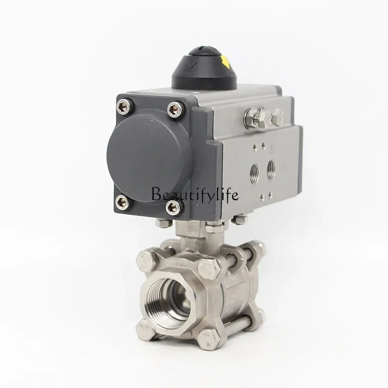 Pneumatic Thread Ball Valve Q611F-16P Pneumatic 304/316 Stainless Steel Three-piece Ball Valve