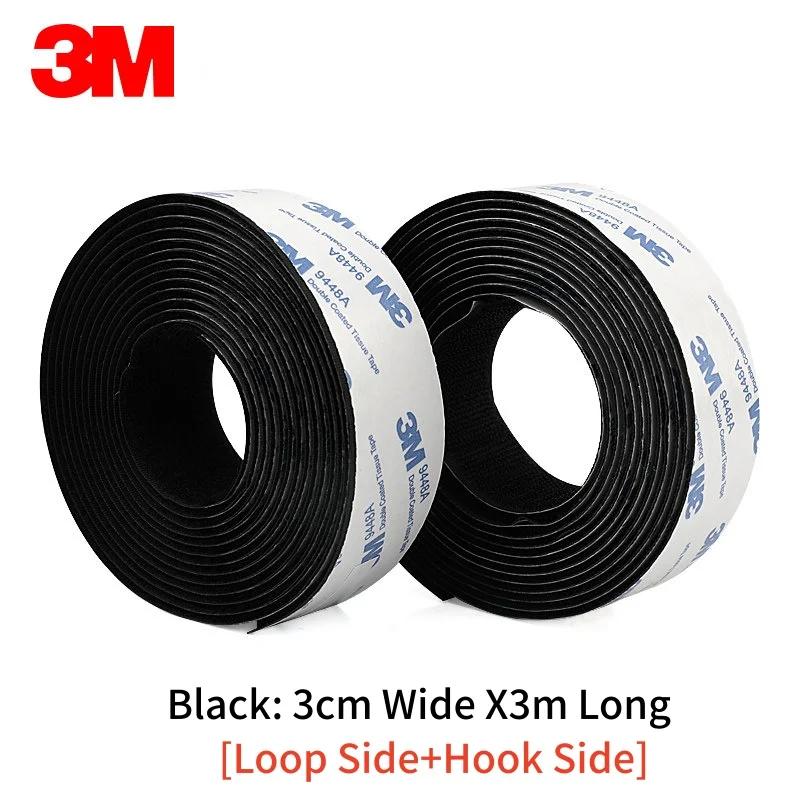 3M 9448A Selbstklebendes Klettband Starkes Spurloses Selbstklebendes Befestigungsband Doppelseitiges Klebeband Hochtemperaturbeständig