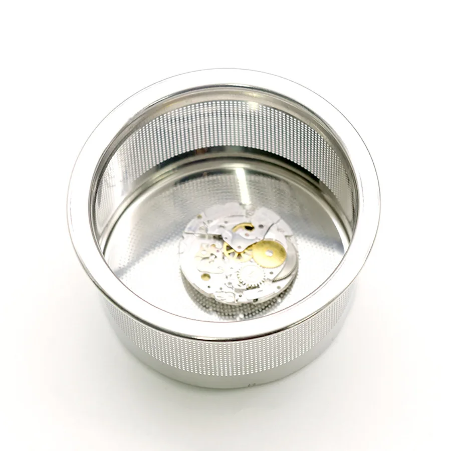 Cesta de malla para reparación de relojes, cestas limpiadoras de piezas de reloj de fácil uso, limpieza eficiente portátil resistente de acero inoxidable para joyería