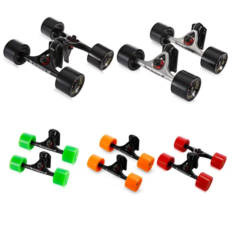 Skateboard Scaffolding Bridge 70*51mm Skateboard Wheel ABEC-9 Axis Rubber Gasket Small Bridge Combination Longboard Truck Wheels