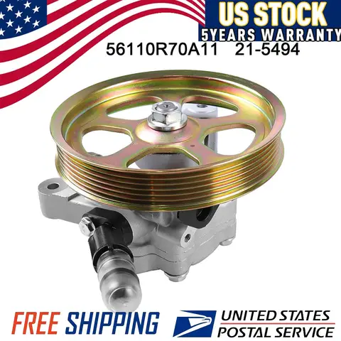 New Quality Car Power Steering Pump With Pulley 56110R70A11 56110R70A12 For Honda Accord 2008-2012 Accord Crosstour 2010-2011Crosstour 2012 Pilot 2009-2011 V6 3.5L Car Accessories