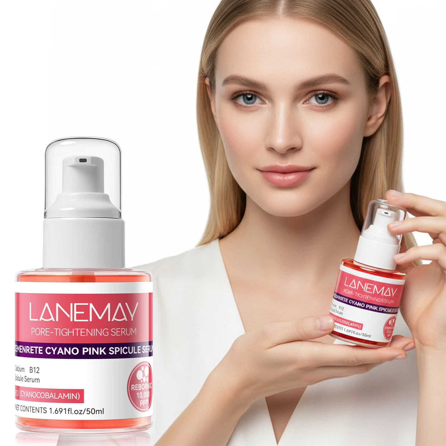 

50ml Vitamin B12 Pore-Tightening Serum Shrink Pores Fast Large Pores Removal Firm Skin Essence Firm Smoothing Nourish Face Care