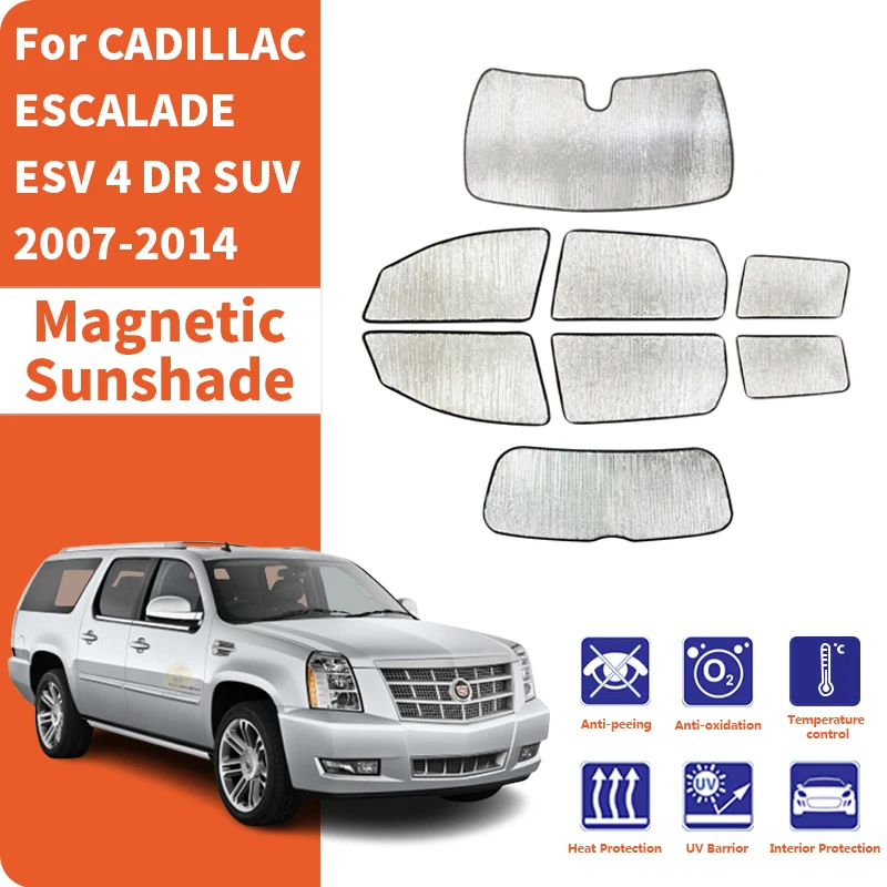 Car Window Sunshade Anti-UV Car Sun Window Visors Sunshade Covers Accessories For CADILLAC ESCALADE ESV 4 DR SUV 2007-2014