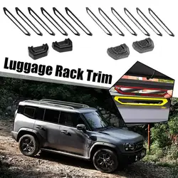 8pcs/set Jetour 2023 2024 Jetour T2 Carbon Fiber Style Roof Iuggage Rack Decorative Strip Plate Cover