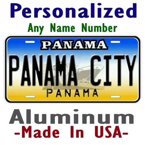Panama Personalized Novelty Car License Plate Any Name Aluminum