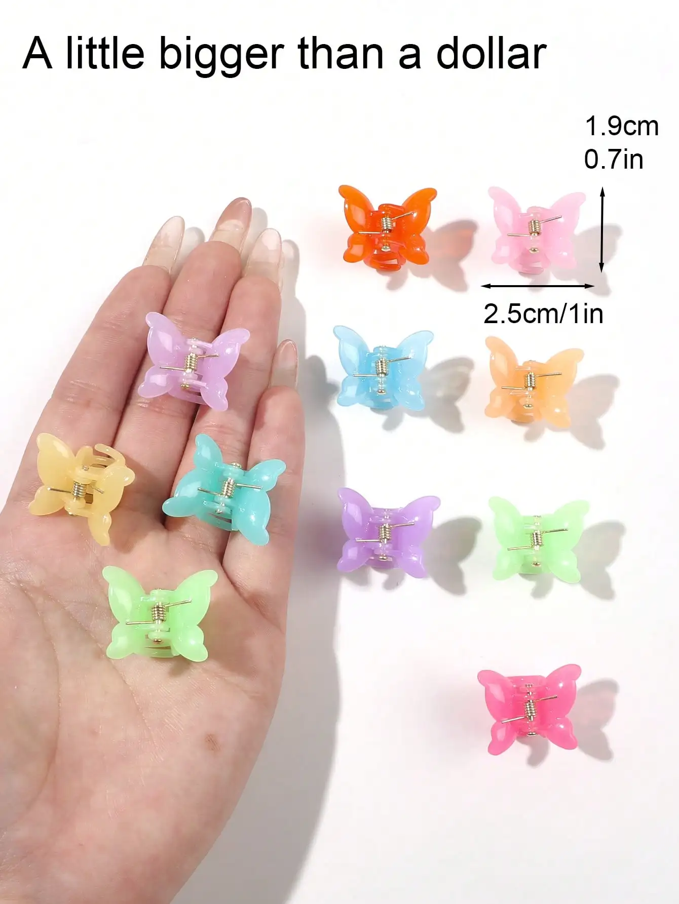 20 Packungen sortierte Haarspangen in Macaron-Farben mit Schmetterlingsmotiv, schöne Mini-Schmetterlings-Haarspangen, niedliche Sommer-Haaraccessoires für Frauen und Mädchen – Detail 14