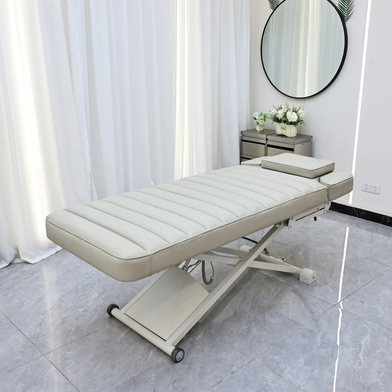 

2026 New Electric Facial Spa Bed Hydro Massage Table Salon Eyelash Lash Beauty Adjustable Couch Beauty Massage Shop Furniture