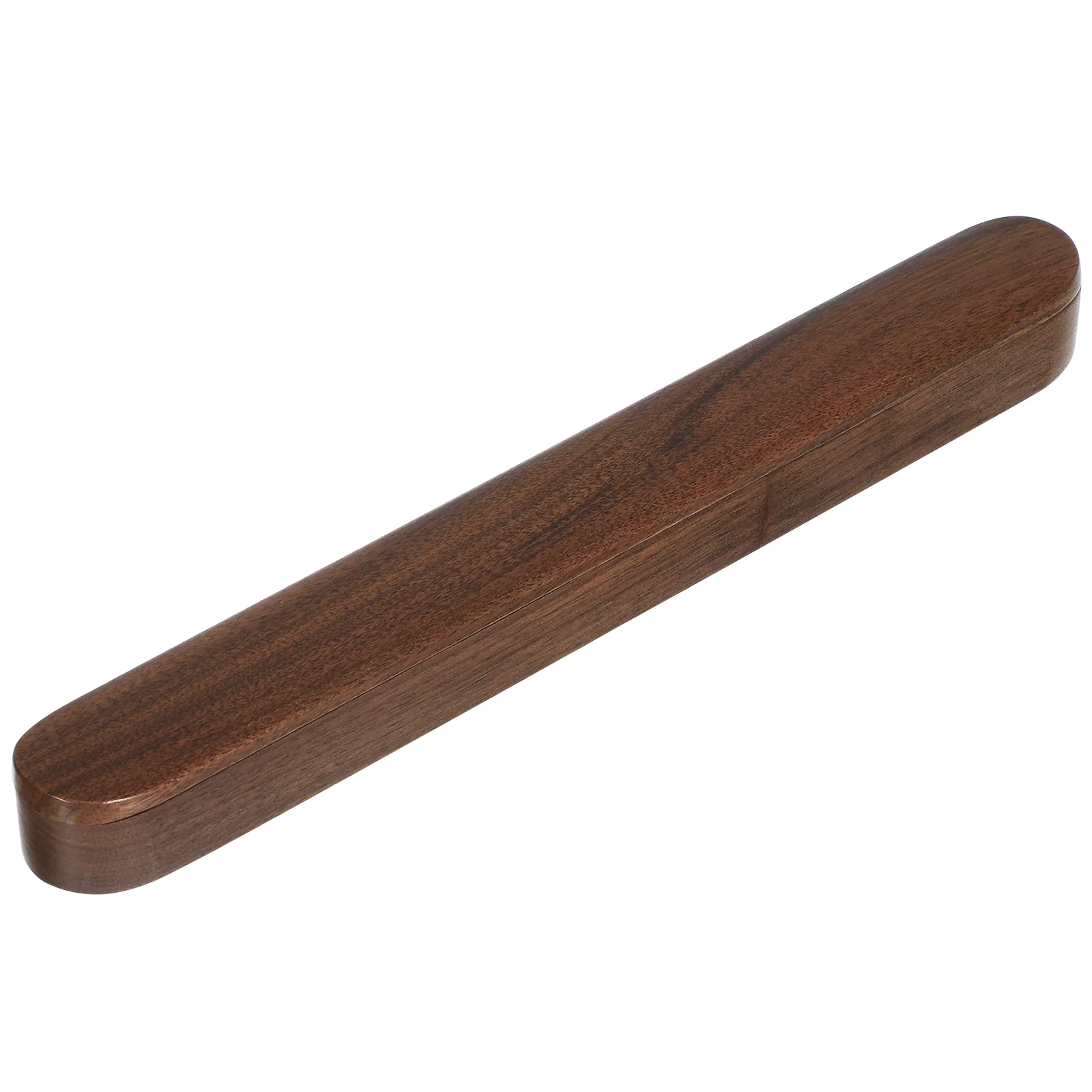 Portable Solid Wood Chopsticks Box Holder Black Walnut Dustproof Case Camping Silverware