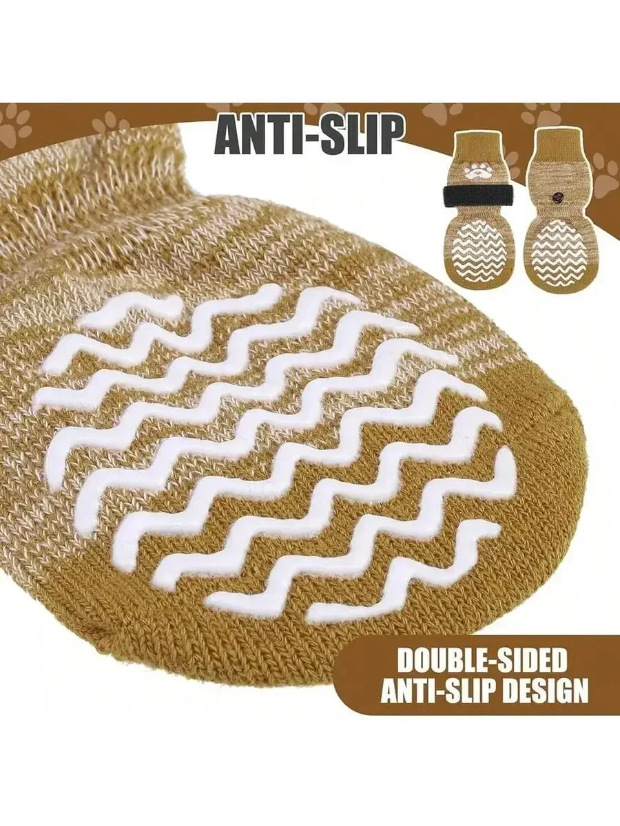 Non-Slip Dog Socks Double Sides Grips For Hardwood Floors Prevents LicFKing, Dog Shoes For Hot Pavement Booties For Senior