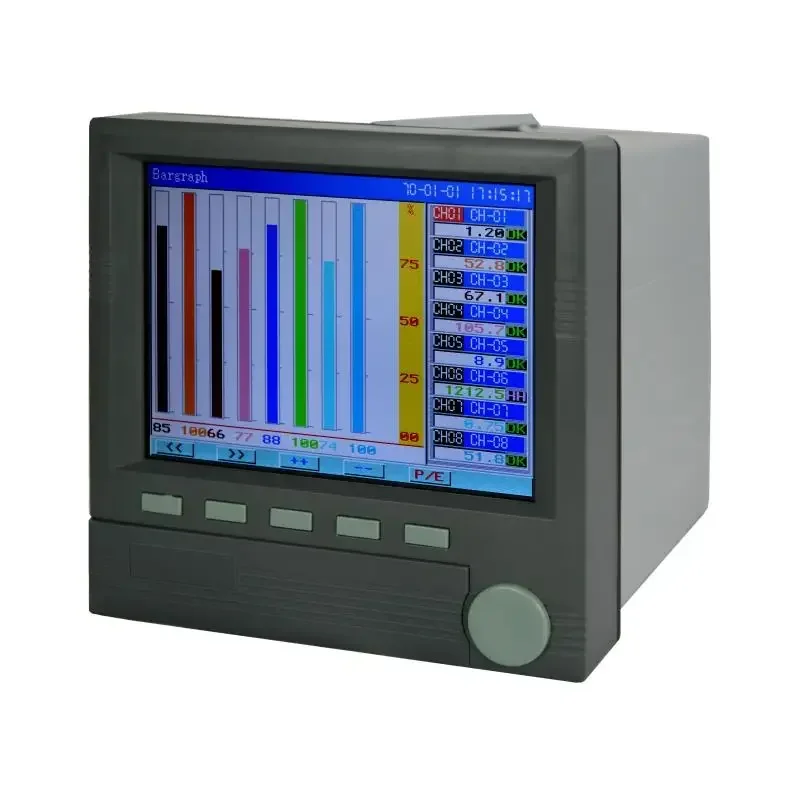 

7 inch touch screen universal input 3-24 channel 4-20ma analog output type k color screen