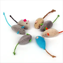 5/10pcs Cat Toy Plush Simulation Mouse Toys For Cats Interactive Kitten Toy Bite Resistance Catnip Cat Playing Toys Pet Supplies