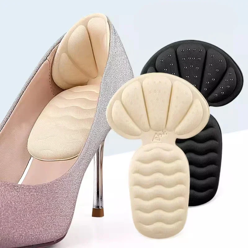 2/4pcs Thick Sponge Heel Stickers Shoe Cushion High Heel Inserts Pads Half Insoles for Comfort Adjustment Shoe Heel Protectors