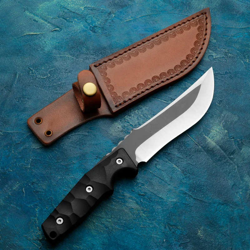 HUANGFU Enhanced camping rescue straight knife outdoor self-defense knife tactical military knife fixed blade survival knife