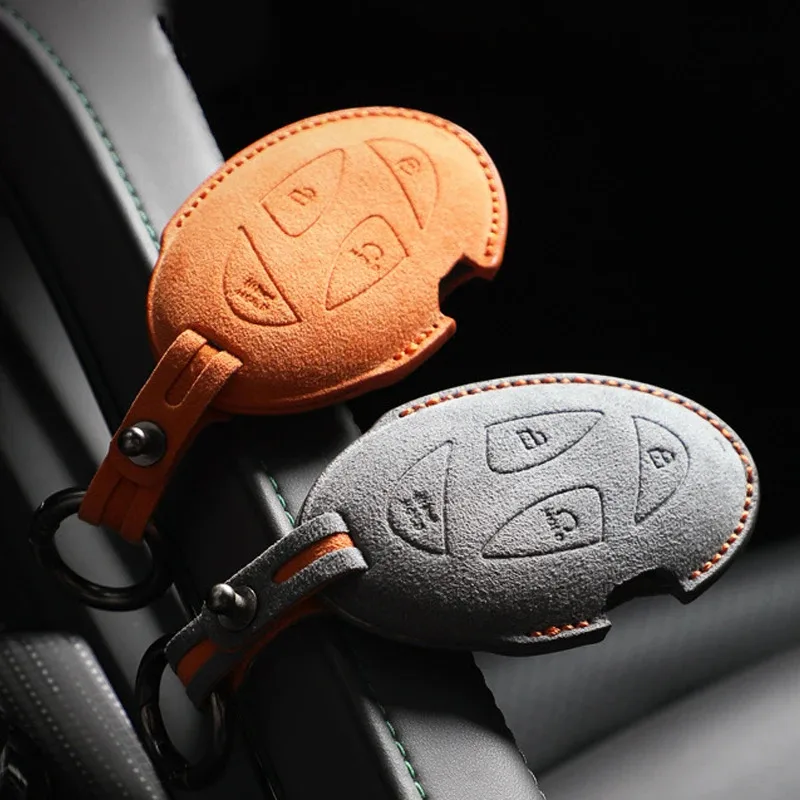 For For Hyundai M Style Auto Accesseries Suede Car Key Case Cover Shell Holder Protector Multicolour Interior Part 3