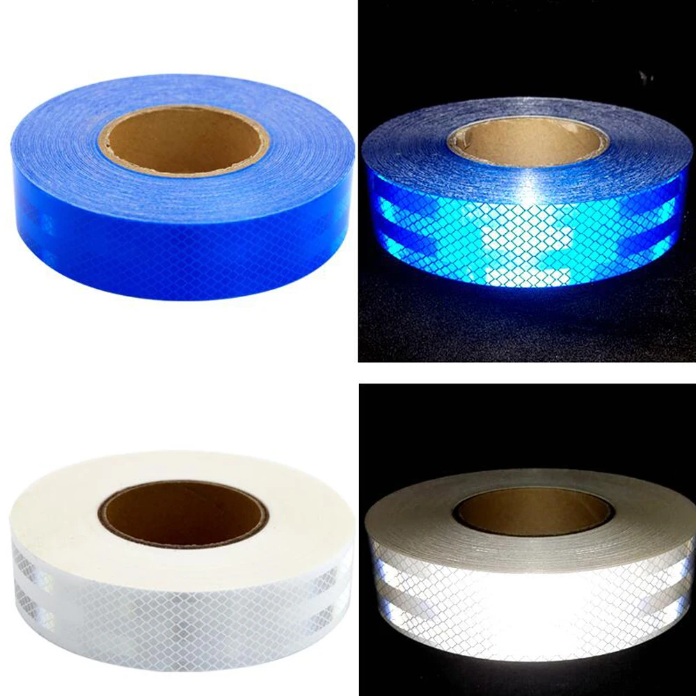 5cmx50m/Roll Diamond Grade Reflective Tape Car PET Self-Adhesive Car Retrofit Reflect Tape For Truck