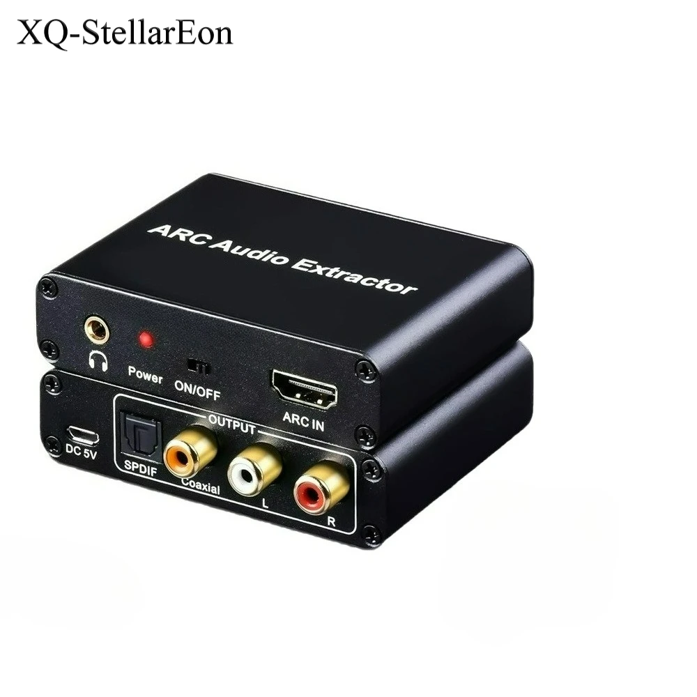 Extractor de Audio HDMI ARC DAC ARC L/R Coaxial SPDIF Jack Extractor convertidor de canal de retorno para fibra RCA 3,5mm auriculares para TV