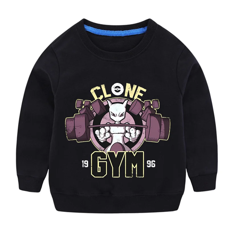 بيكاتشو البلوز بوكيمون Rayquaza موضة الشارع الشهير تي شيرت القطن الصبي البلوفرات اتجاهات أنيمي ملابس كاجوال هدية الطفل #2