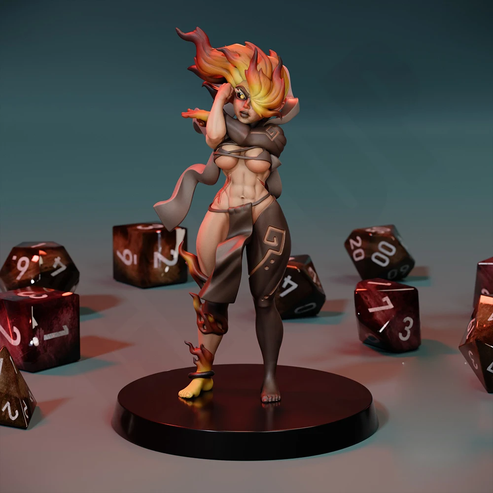 

Сексуальный пожарный Genasi Fighter, масштаб 1/24, фигурка из смолы, модель, комплект диорамы в разобранном виде, неокрашенная кукла, 3D печать, статуя «сделай сам», игрушка для рукоделия