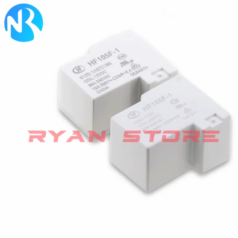 2PCS 100% New Original Relay JQX/ HF105F-1- 012D 005D 024D-1HS ZS 1HST 1ZS 1ZST 220A 5VDC 12VDC 24VDC 30A HF105F 1 220A 1HST