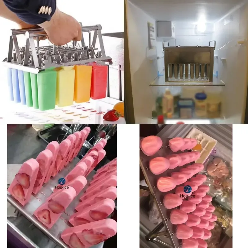 Stainless Steel Ice Cream Stick Mould Spiral Popsicle Mold with Holder DIY Homemade Frozen Treats Popular Kitchen Tool