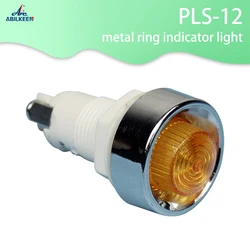 Luz indicadora de anillo de metal de botón rojo 12V 24V 220V 380V luz piloto 220V 110V 12V/24V montaje de Panel indicador de neón rojo verde