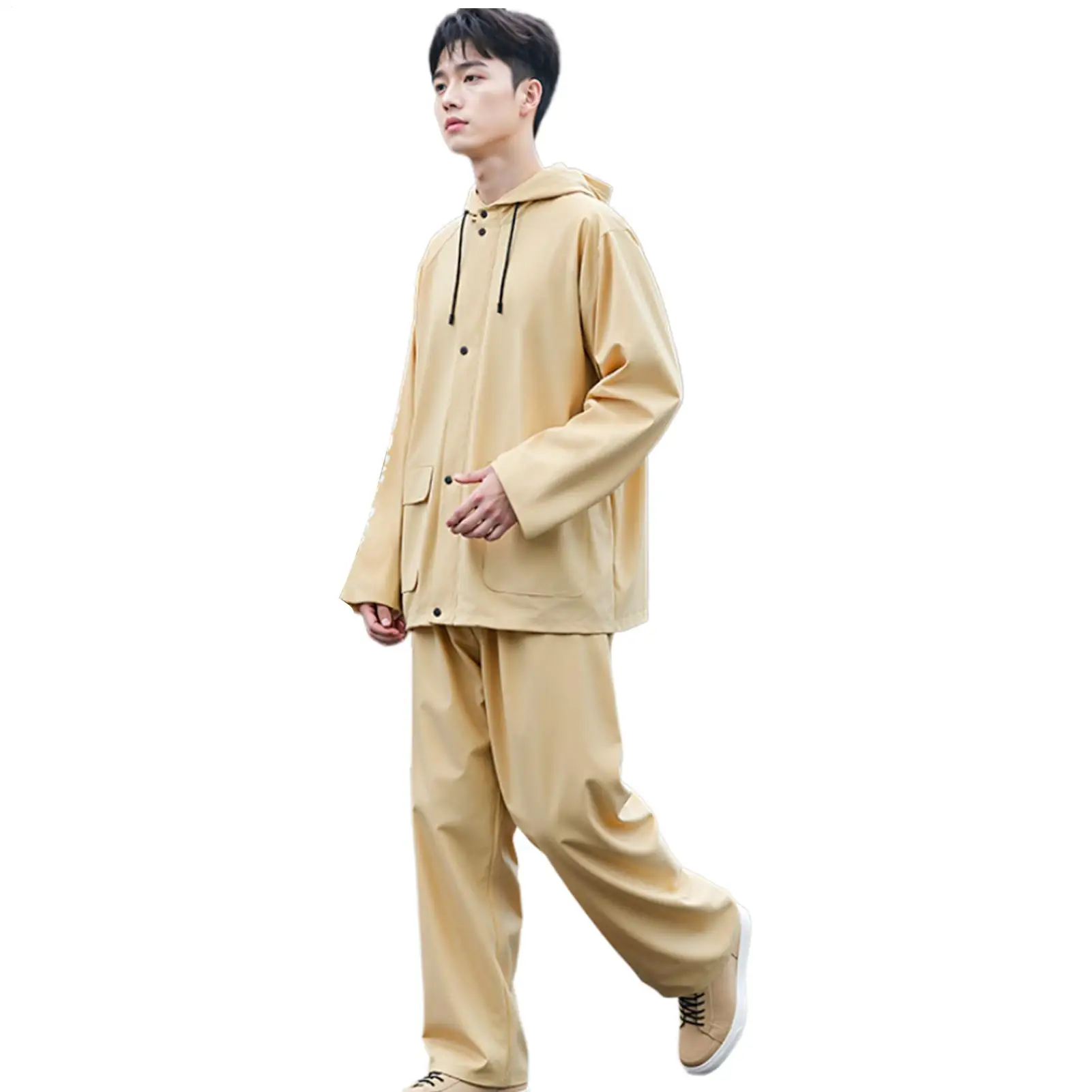 

Водонепроницаемый плащ, комплект дождевых штанов, утолщенная куртка от дождя для взрослых, уличная мотоциклетная велосипедная дождевик со светоотражающими полосками