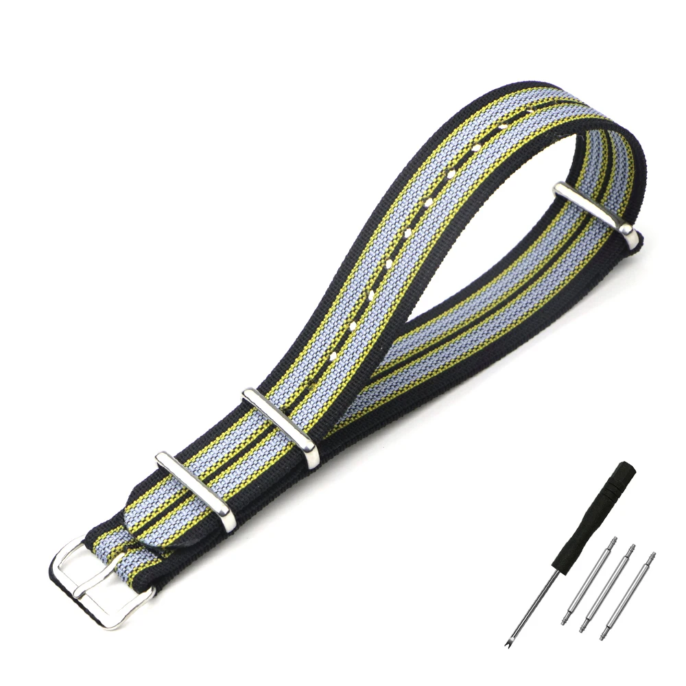 Nylon-Uhrenarmband, geripptes Armband, 16 mm, 18 mm, 19 mm, 20 mm, 22 mm, 24 mm, Ersatz für Militär-Ballistikgewebe, Premium-Uhrenarmband-Zubehör – Detail 20