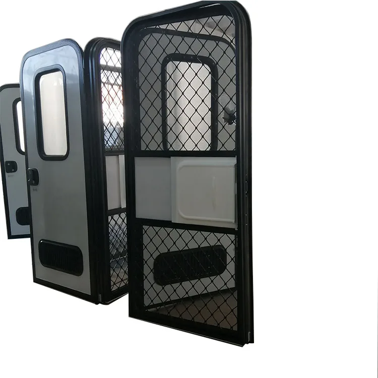 Top Sale Aluminium Single Point Entrance Door With Air Grid For RV Camper Caravan