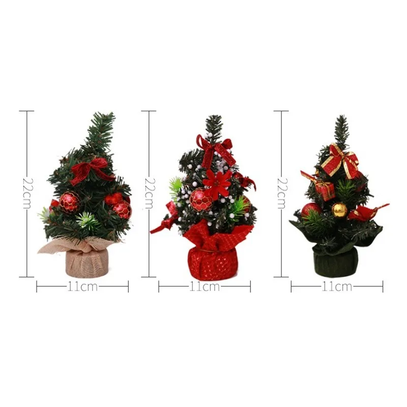 Christmas Tree Compact 20cm Small Sized Desk Ornament Exquisite Holiday Decorative Supplies Helps Build Cozy Festive Atmosphere