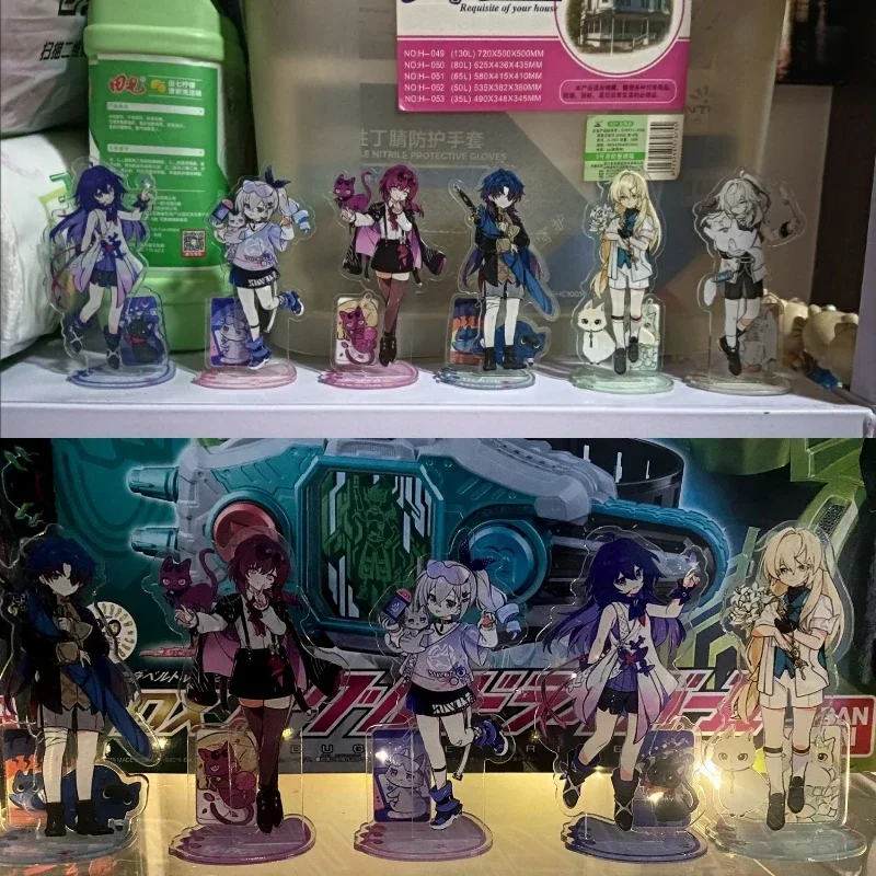 Honkai:Star Rail Aventurine Children and Cats Acrylic Figure Stand Model Plate DIY Desk Decor Standing Sign Collection Ornaments