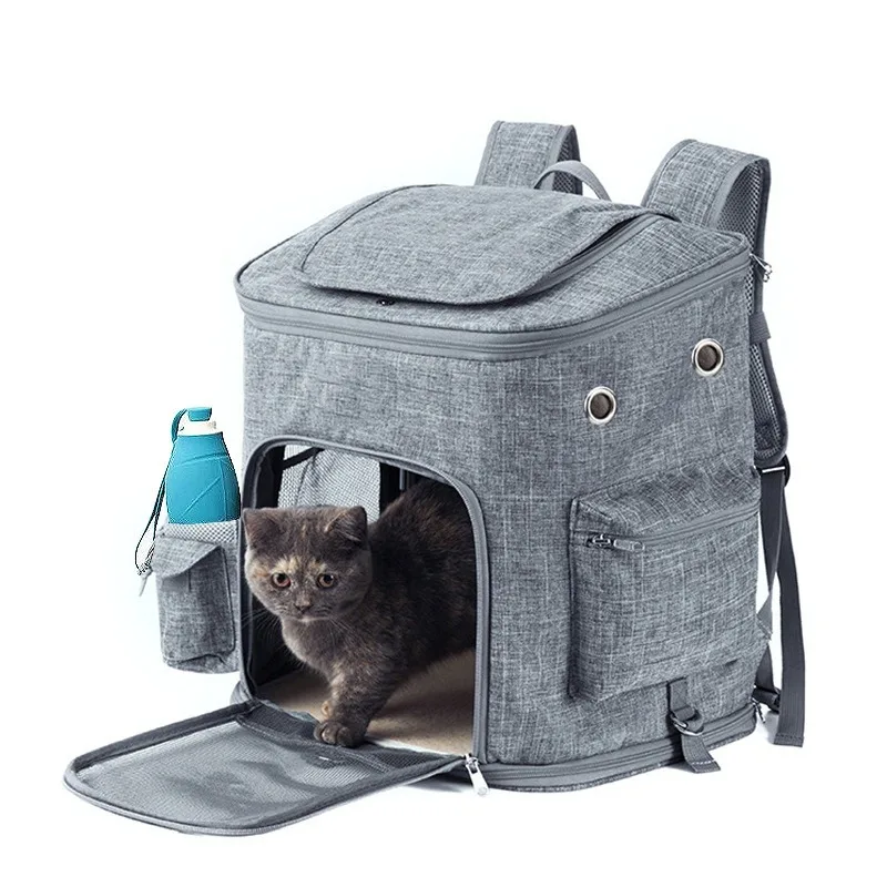 

Portable Pet Backpack for Cats and Small Dogs Large-Capacity Breathable Double-Shoulder Travel Bag