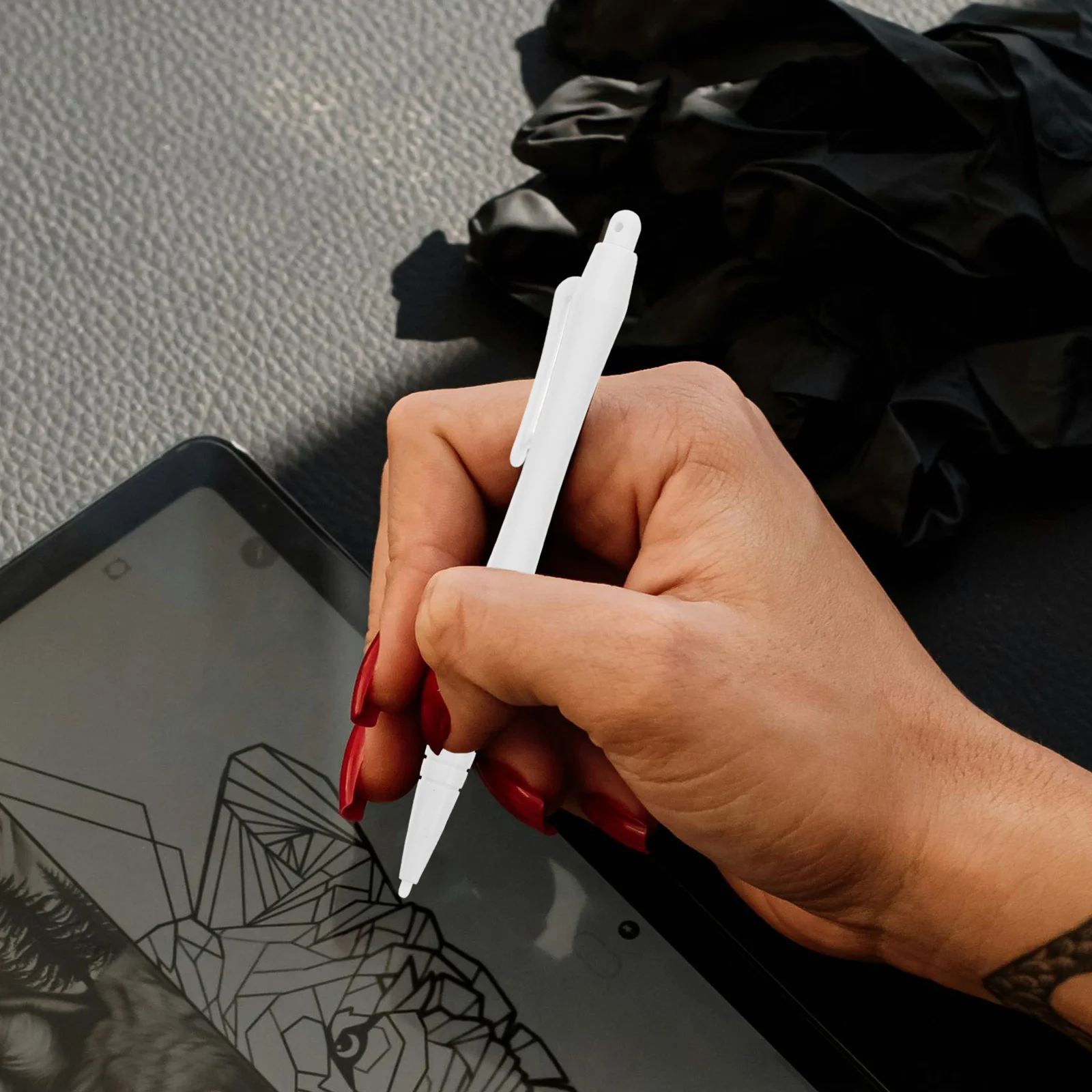 6 قطع من قلم ستايلس الصديق القابل لإعادة الاستخدام، لوحة رسم LCD محمولة تعمل باللمس، قلم تدوين الملاحظات لوحدة التحكم المحمولة #5