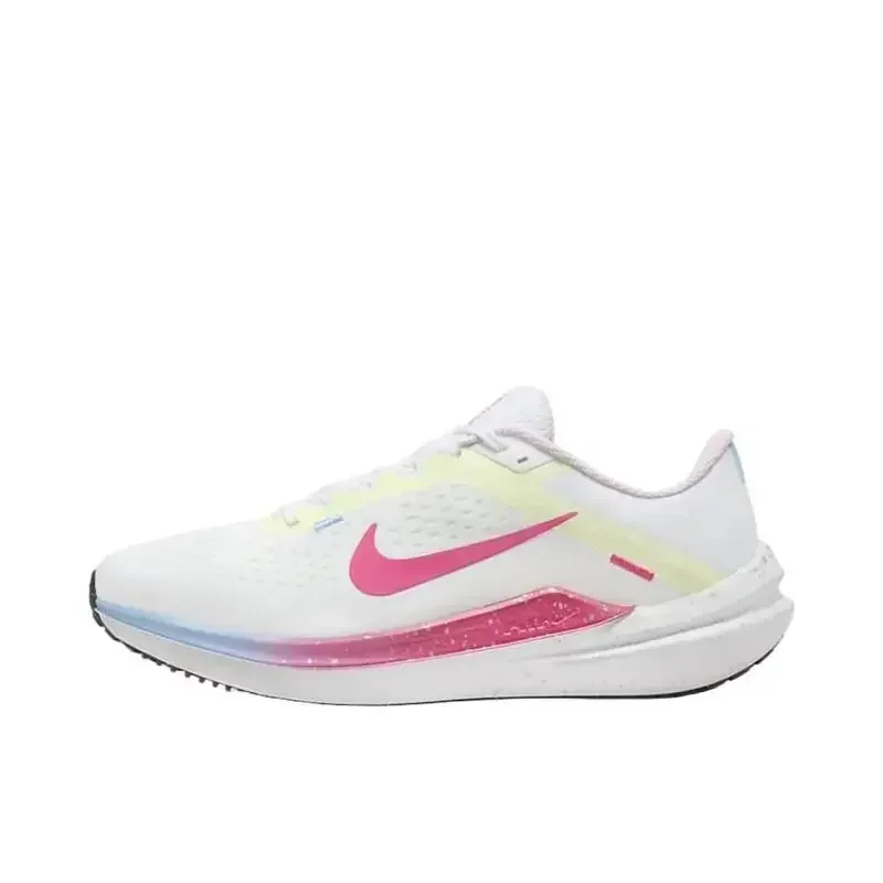 

Nike Air Winflo 10 Men's and Women's White Cushioned Resilient Wear-resistant Mesh Running Shoes White Blue