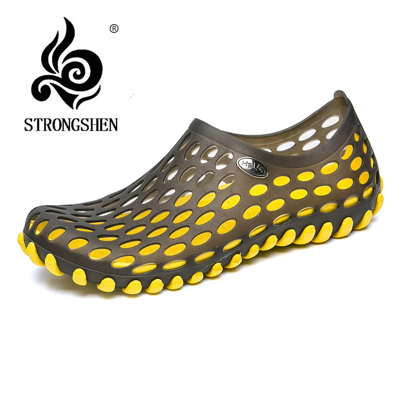 STRONGSHEN Women Sandals Summer Couple Jelly Shoes Water Shoes Quick Drying Unisex Beach Sandals Hole Sport Slippers Soft Shoes