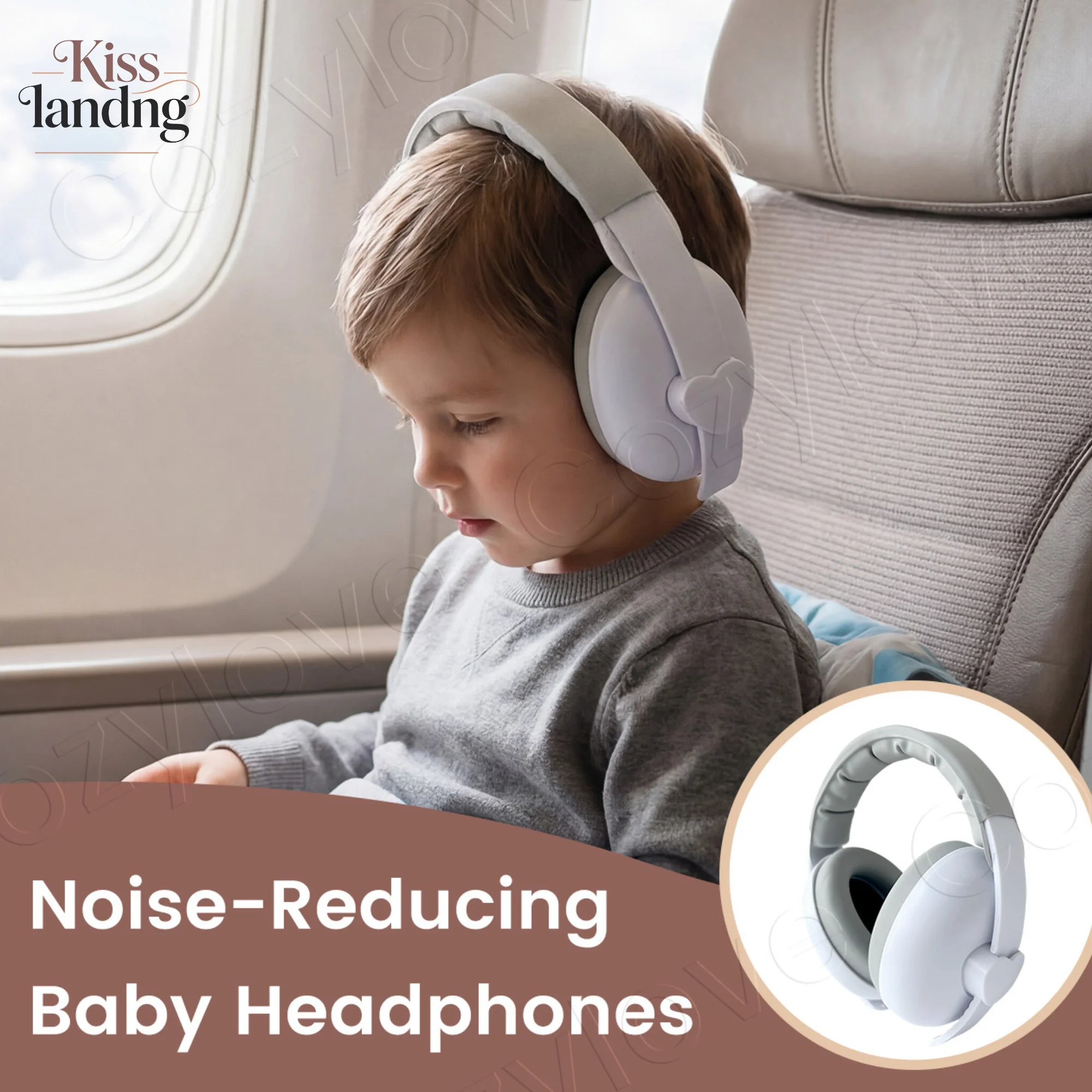 

Noise-Reducing Baby Headphones | Adjustable Earmuffs for Infant Hearing Protection, Perfect for Travel & Events