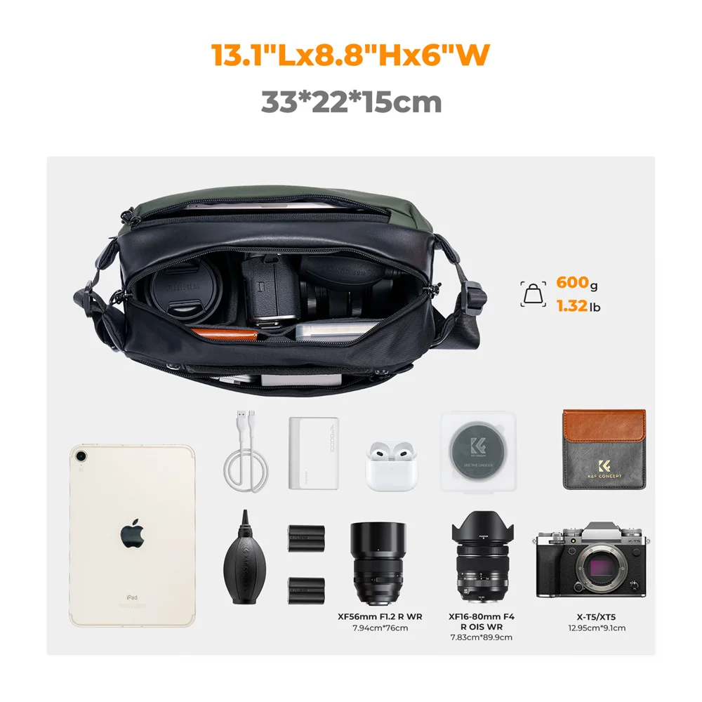 Imagem -02 - F-concept Câmera Sling Bolsa de Viagem Outdoor Bolsa de Ombro Fotografia Compatível com Canon Câmaras Nikon Dji Mavic Drones k &