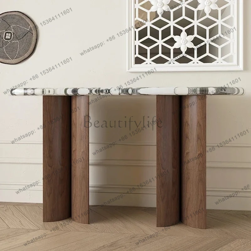 

Marble entrance cabinet, front door, key storage, partition ornament rack