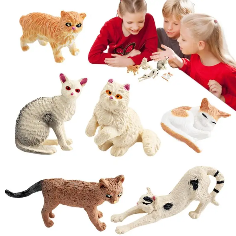 Realistic Cat Figurines Realistic Cat Figures Kitten Toys Kitten Statues For Play & Learning For Catkeeper Lover Perfect For