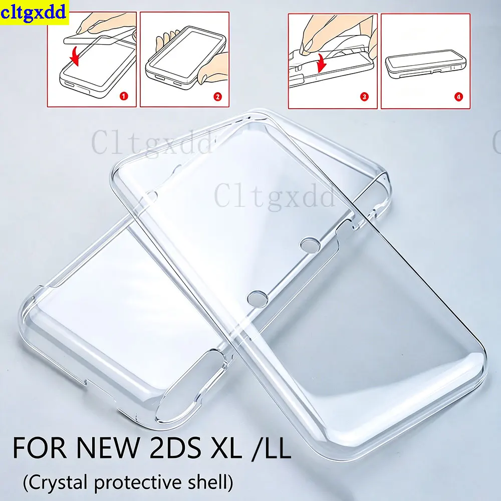 cltgxdd-1-комплект-прозрачных-защитных-чехлов-для-консоли-new-2ds-ll-xl-верхняя-и-нижняя-защитные-накладки-замена-защитных-элементов
