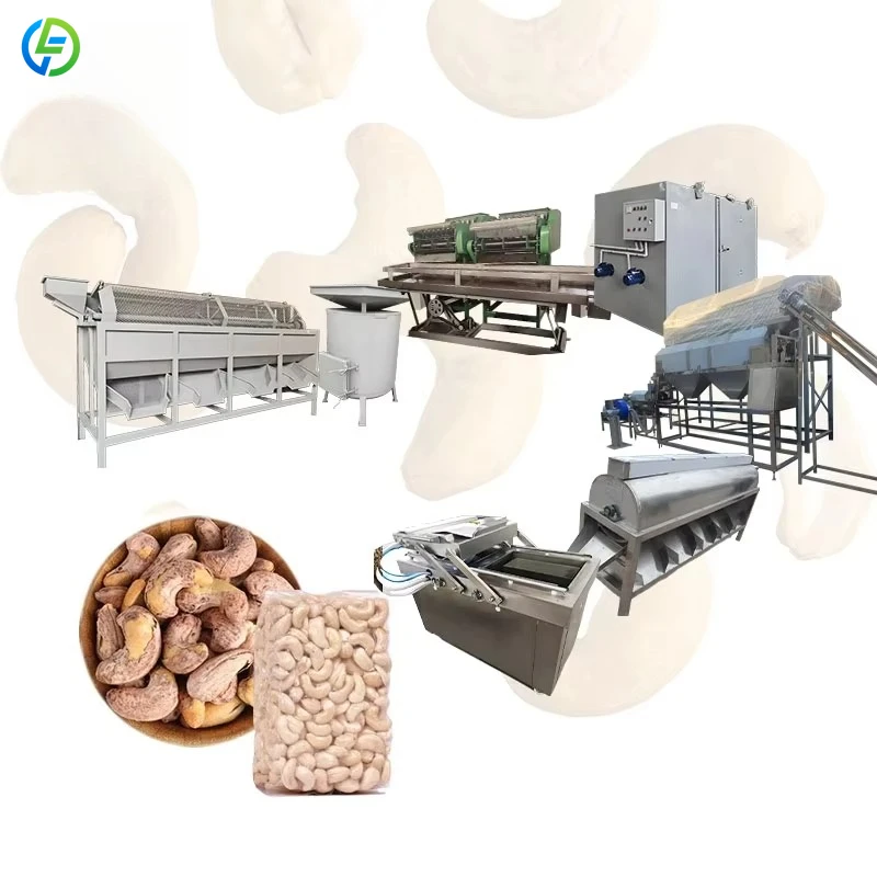 Factory Price Almond and Hazelnut Walnut Cracking Sieving Shelling Peeling Cashew Nuts peanuts Almond Production Line Customized