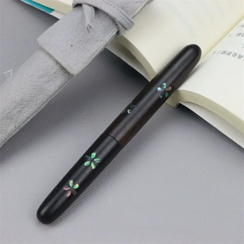 ZhengDa Ebony Fountain Pen Five Star Raden Solid Wood Ink Pen Iridium 0.5mm Nib Writing Gift Office Business School Stationery