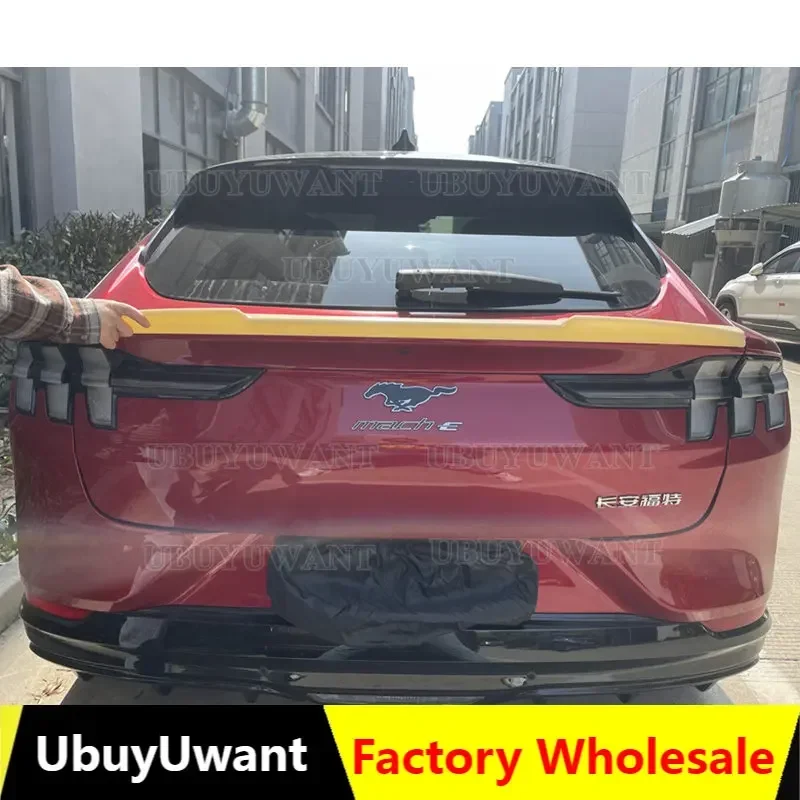 Car Spoiler Styling Wing For Ford Mustang Mach-E MachE Car Accessories Rear Trunk Spoiler ABS Rear Wing Trunk Lip Lid Bumper