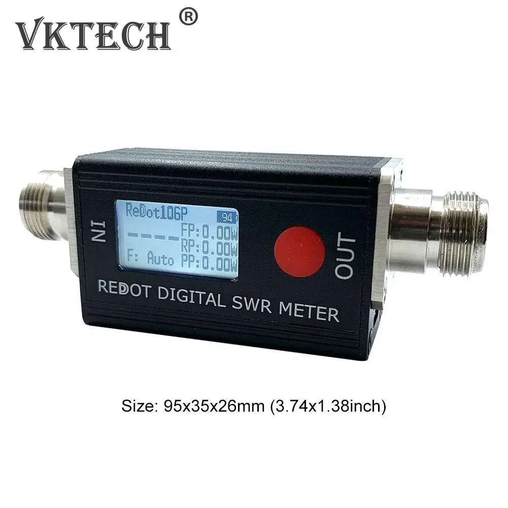 REDOT RD106P Digital SWR Meter SWR&Power Meter 120W FMB VHF UHF80-999MHz Standing-wave Ratio 1.00-99.9 Support DMR Walkie Talkie