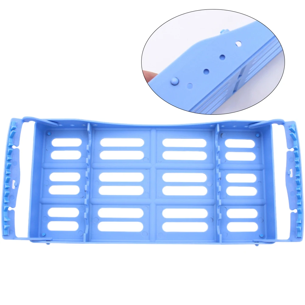 

1pc Dental Sterilization Foldable Disinfection Box Disinfection Tray For Burs Tools Storage Abs Material Long Life Cycle