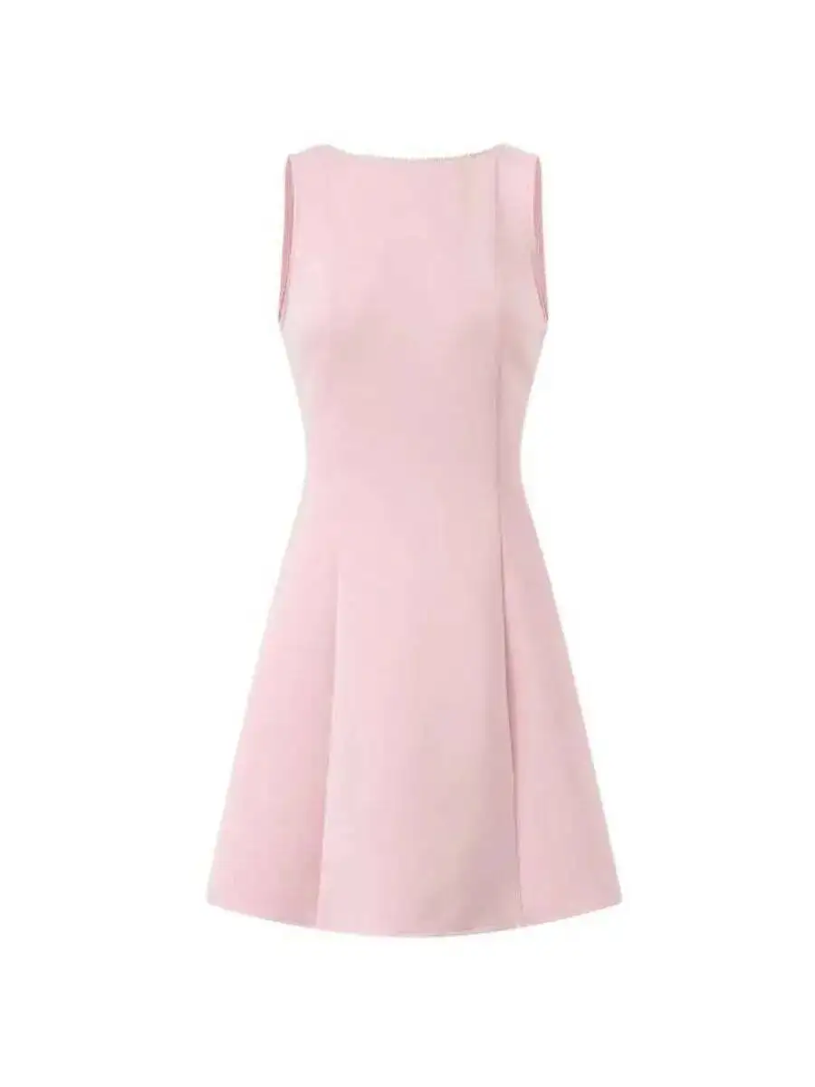 Elegante Perle Schleife rückenfrei sexy Minikleid Damen Luxus Party kurze Kleider weiß schwarz rosa Geburtstag Abend Hochzeit P4ZQ