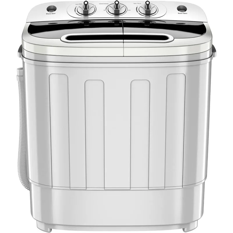 ZENY Portable Clothes Washing Machine Mini Twin Tub Washing Machine 13lbs Capacity with Spin Dryer,Compact Washer and Dryer