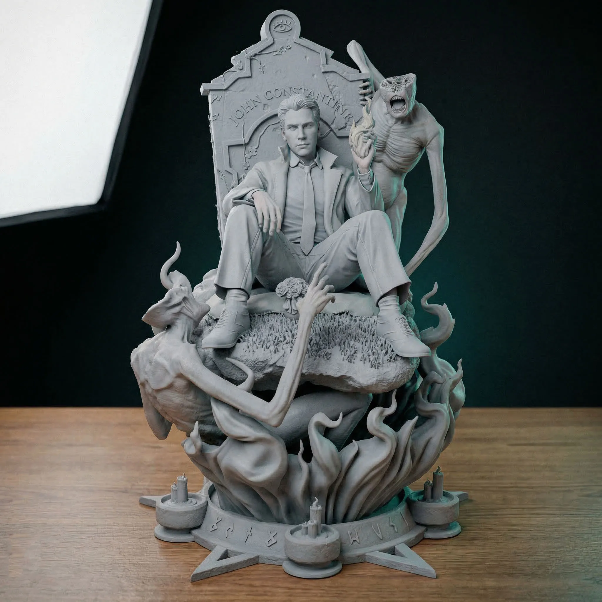 1/18 Harbinger of Hell Constantine Unpainted Unassembled 3D Printing Resin Model Garage Kits (Requires Painting and Assembly)