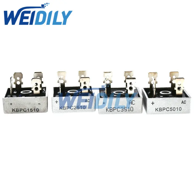 2PCS Diode Bridge Rectifier KBPC1510 KBPC2510 KBPC3510 KBPC5010 DIP Rectifiers 15A 25A 35A 50A 1000V