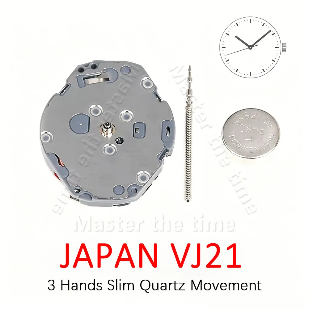 NEW VJ21C Quartz Movement Japan Origin Slim Body 3 Hands Accurate Timing Universal Watch Movement